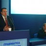Ο Ευριπίδης Στυλιανίδης στην κοπή της πίτας της ΔΑΚ-ΜΜΕ ΤΑΞΙ